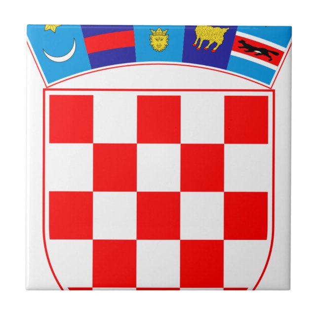 Brasão de Croatia, emblema croata, Hrvatska (Frente)
