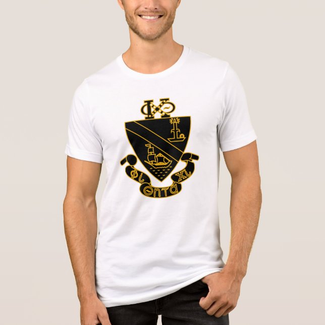 Brasão Phi Chi Theta | Dourado e Preto (Frente)