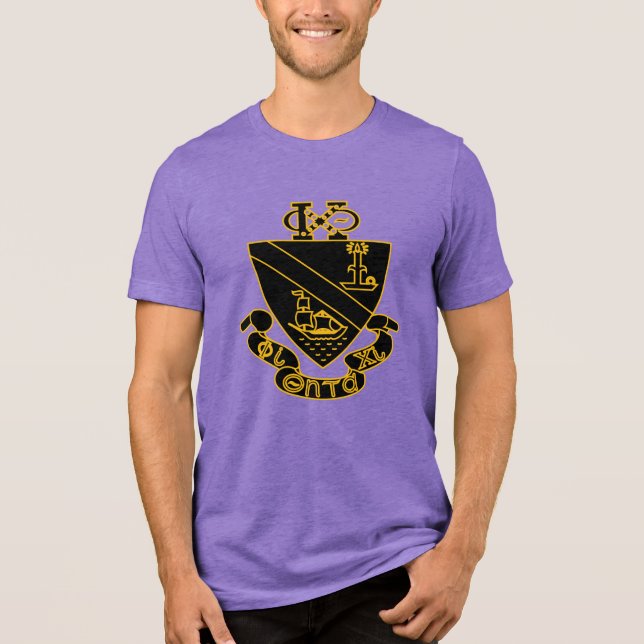 Brasão Phi Chi Theta | Dourado e Preto (Frente)