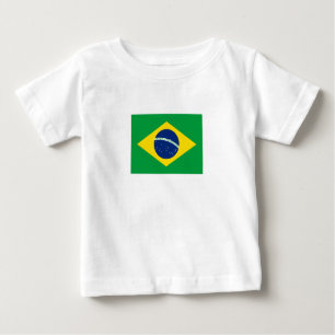Brasil Bandeira Patriótica Camiseta Bebê