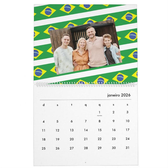 Brasil | Calendário Personalizado com Foto | 2024 (Jan 2026)