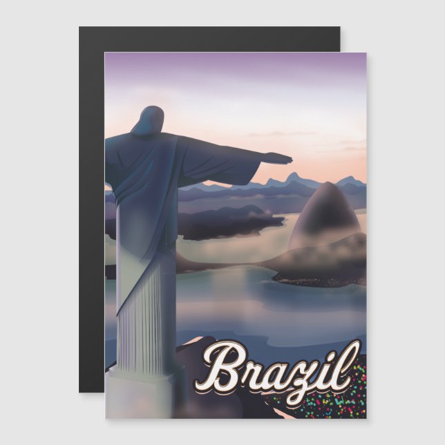 Brasil poster de viagens de arte impressão. (Frente/Verso)