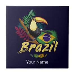 Brasil Vintage Toucan Bandeira Samba Souvenir
