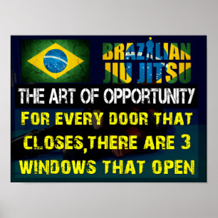 Brasileiro Jiu Jitsu - a arte do poster da