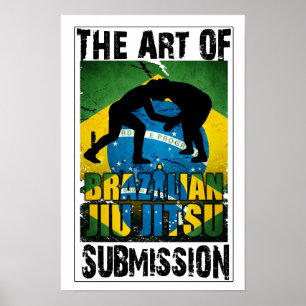 Brasileiro Jiu JItsu - arte do poster da submissã