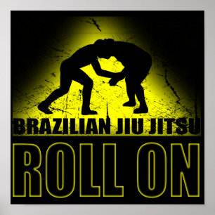 Brasileiro Jiu Jitsu - rolo no poster
