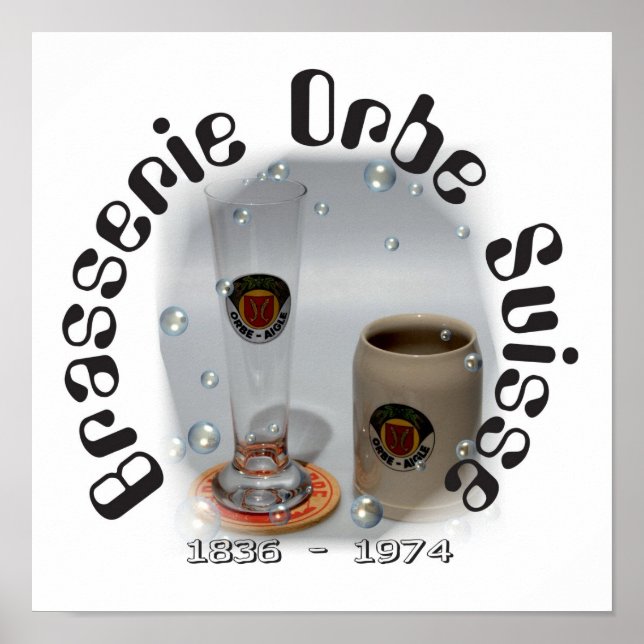 Brasserie Orbe Suisse Poster (Frente)
