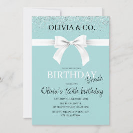 Breakfast at Tiffany's Birthday brunch invitation
