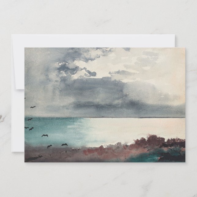 Breaking Storm, Costa do Maine | Winslow Homer (Frente)