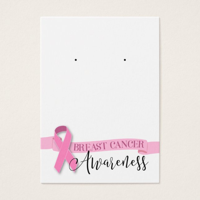 Breast Cancer Awareness Earring Display Card (Frente)