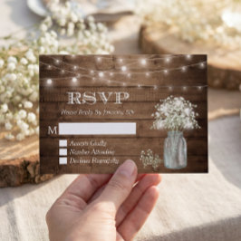 Breath Mason Jar String Luzes Casamento RSVP