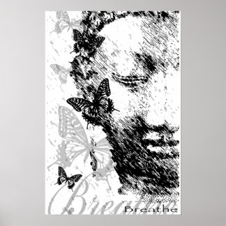 Breathe Buddha Poster