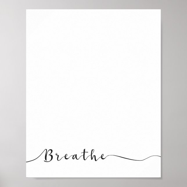 Breathe Word Art Poster (Frente)