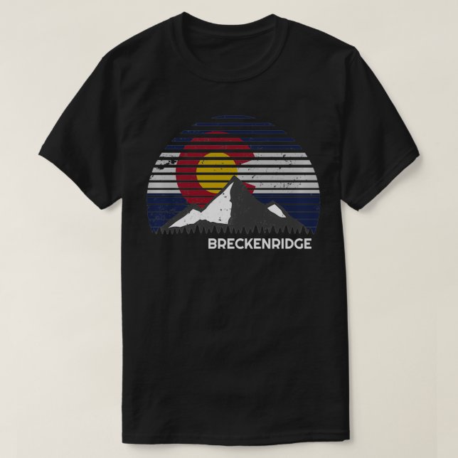 Breckenridge, Colorado CO Flag Pullover Mountain (Frente do Design)