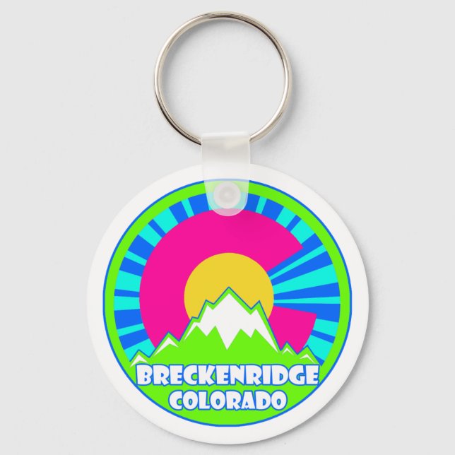 Breckenridge Colorado neon chaveiro (Frente)