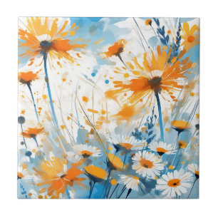 Breezy Wildflower Field em Orange