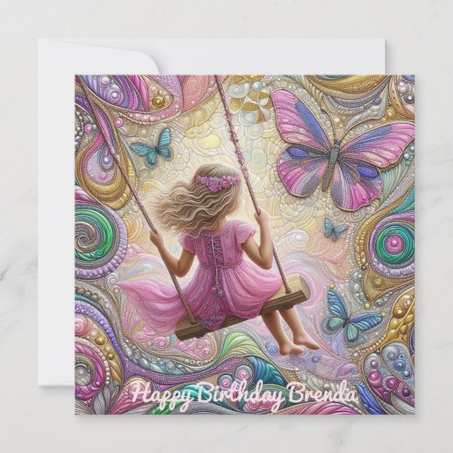 ~ BRENDA ~ Parabéns ~ Tree Swing ~ (Frente)