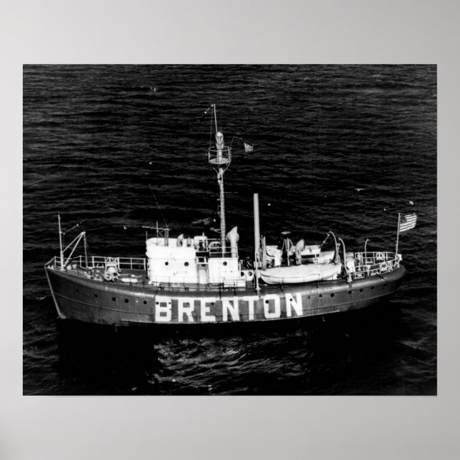 Brenton Reef Lightship LV-102/WAL-525 Poster (Frente)