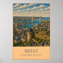Brest, France – Vintage Travel Poster