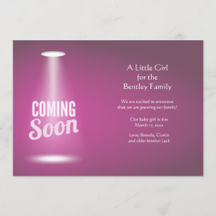 Brevemente Anúncio de Gravidez para Menina