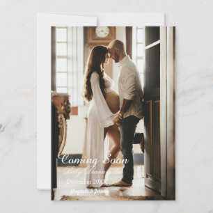 Brevemente Anúncio personalizado de gravidez de fo