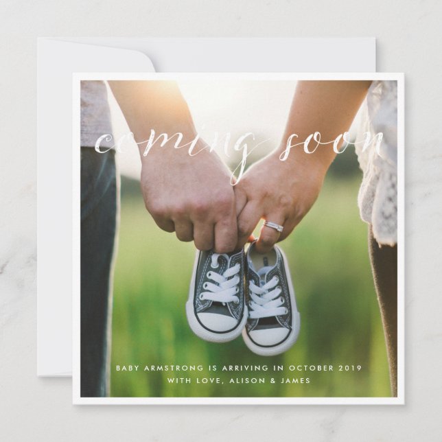 Brevemente Anúncio simples de gravidez (Frente)