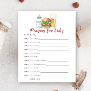 BREWS & BURGERS Chás de fraldas Orações para bebê