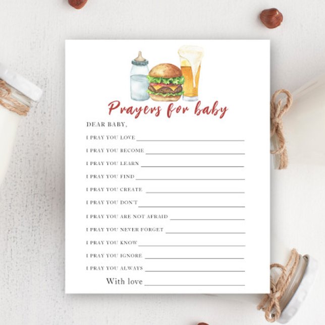 BREWS & BURGERS Chás de fraldas Orações para bebê (Criador carregado)