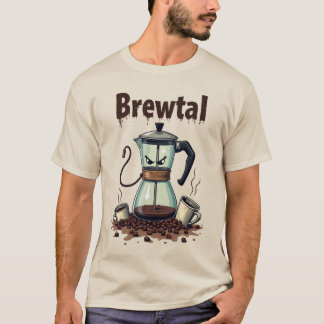 Brewtal Coffee Pot Warrior | Camisa Divertida de C