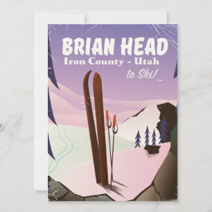 Brian Head, Condado de Ferro Utah, EUA Ski poster