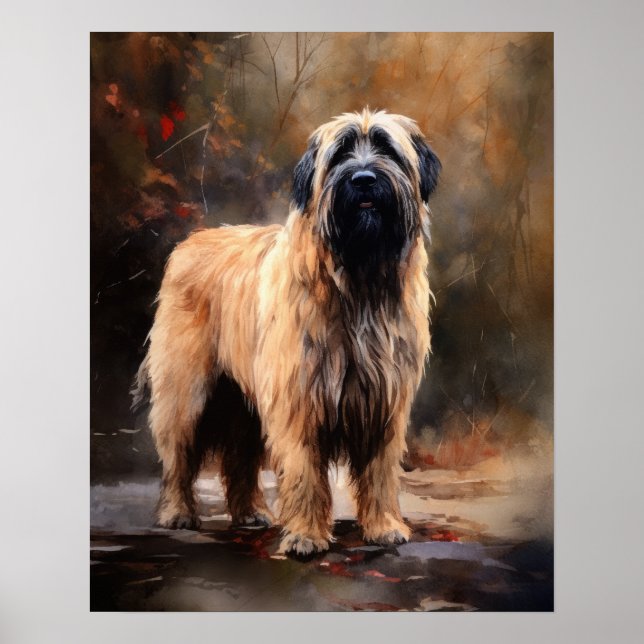 Briard Dog Art Impressão (Frente)