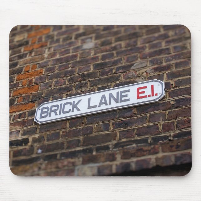 Brick Lane - Londres - Sinal de rua - Mouse Pad (Frente)