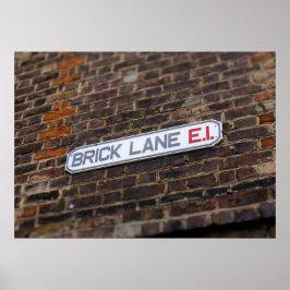 Brick Lane - Londres - Sinal de rua - Poster