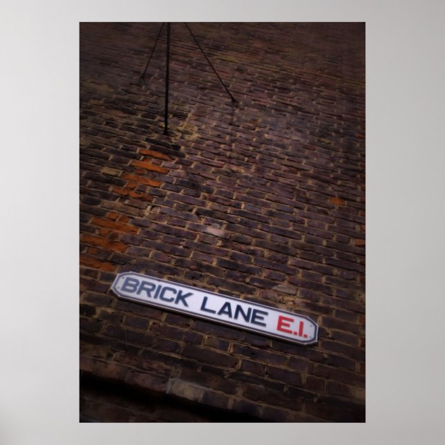 Brick Lane - Street Sign - London - Poster (Frente)