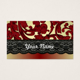 Brick red & gold damask