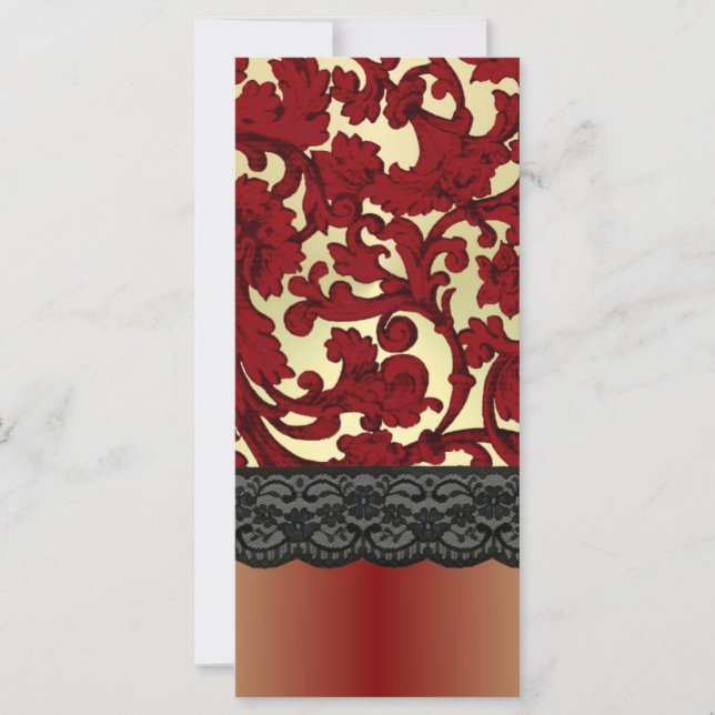 Brick red & gold damask (Frente)