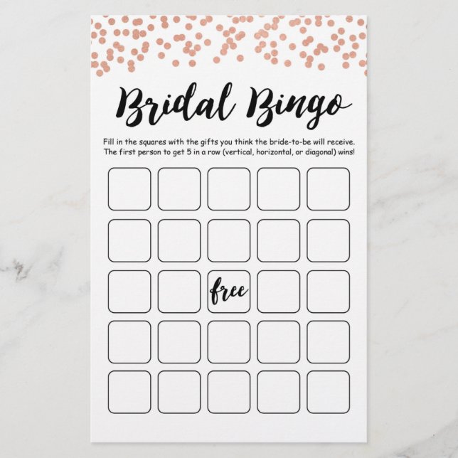 Bridal Bingo Chá de panela e Hen Party (Frente)