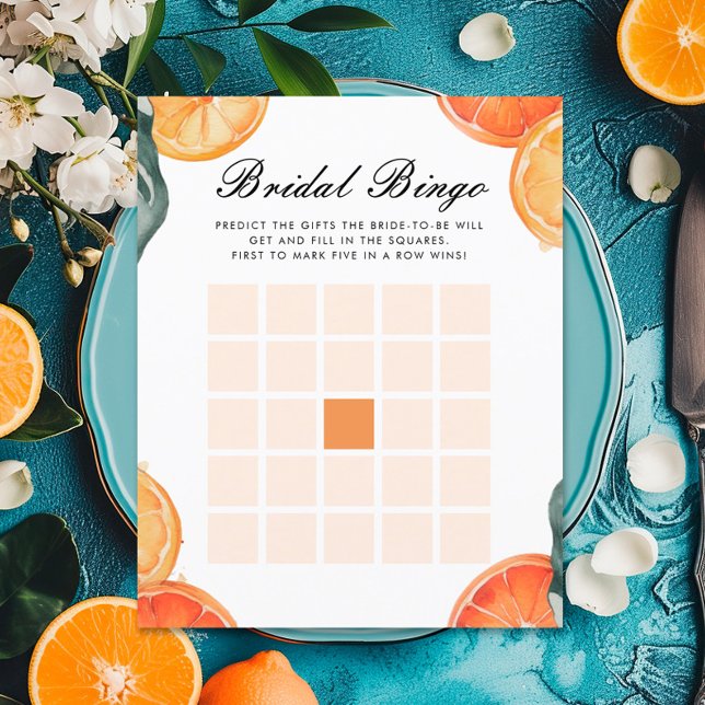 Bridal Bingo Citrus Aperol - Jogo de Chá de panela (Criador carregado)