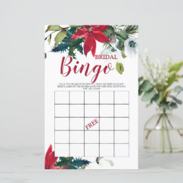 Bridal Bingo natal Poinsettia Bridal Game