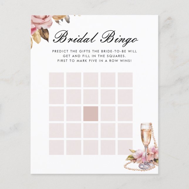 Bridal Bingo Pearls - Jogo do Chá de panela Prosec (Frente)