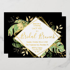 Bridal Dourada Elegante Brunch Preto e Dourado