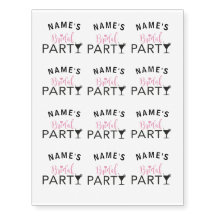 Bridal Party Custom Team Brit Tatuagens de Cocktai