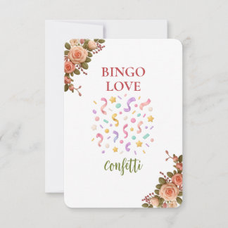 Bridal Shower Game Bingo Card – Confetti