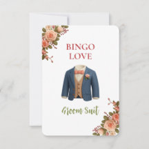 Bridal Shower Game Bingo Card – Groom Suit