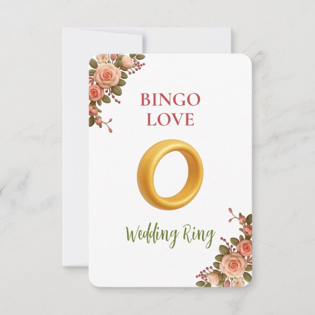 Bridal Shower Game Bingo Card – Wedding Ring (Frente)