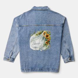 Bridal Veil Sunflower Denim Jaqueta
