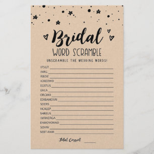 Bridal word scramble game com Answers