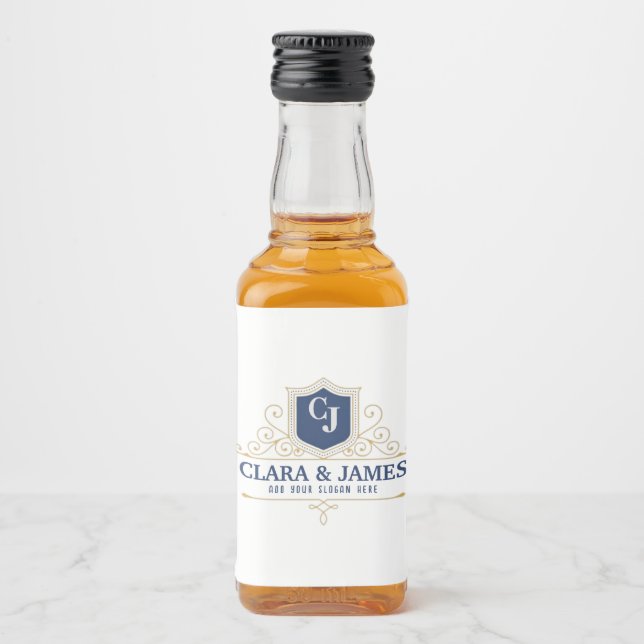 Bride And Groom Monogram Names Elegant Weeding (Frente)