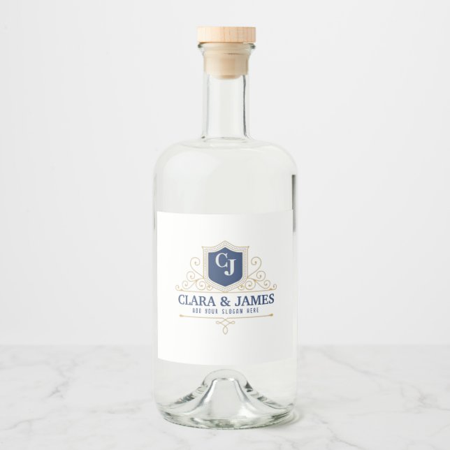 Bride And Groom Monogram Names Elegant Weeding (Frente)