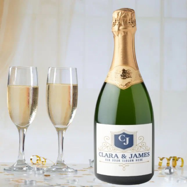 Bride And Groom Monogram Names Elegant Weeding (Criador carregado)